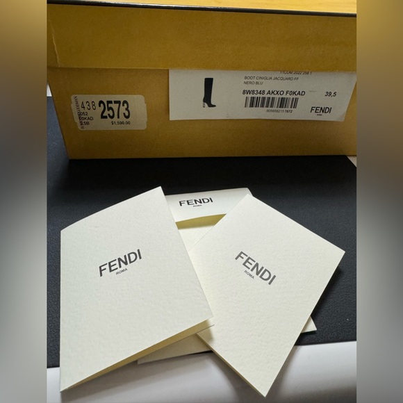 FENDI VELVET LOGO BOOTS - Picture 9 of 13